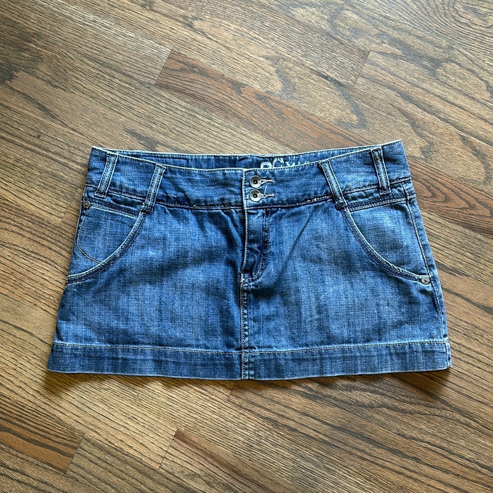 EUC ROXY low rise/denim/super mini skirt Y2K size 7